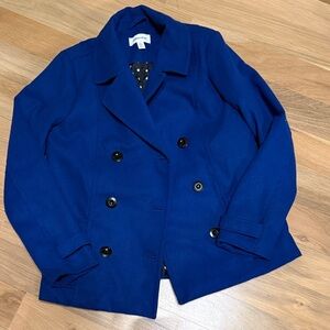 Girls Nordstrom Blue Pea Coat